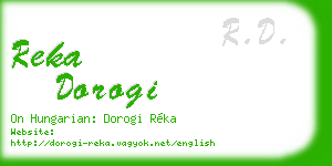 reka dorogi business card